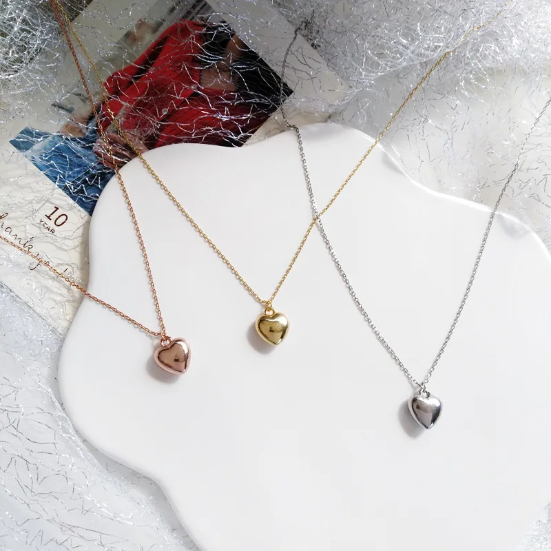 Романтическое ожерелье с подвеской в форме маленького сердца для женщин и