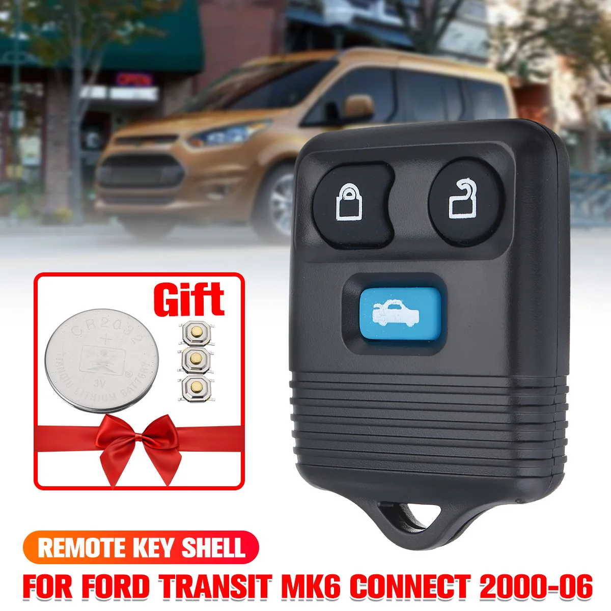 3 кнопки чехол для дистанционного ключа от машины оболочки Fob с переключателем