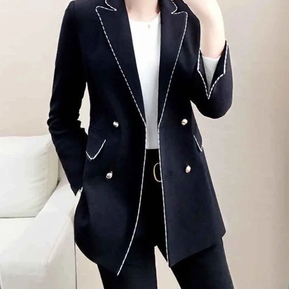 

Elegant Temperament Women Blazer Suit Autumn Office Ladies Pant Suits Blazer And Suit Pants 2021 Work Wear Female Sets