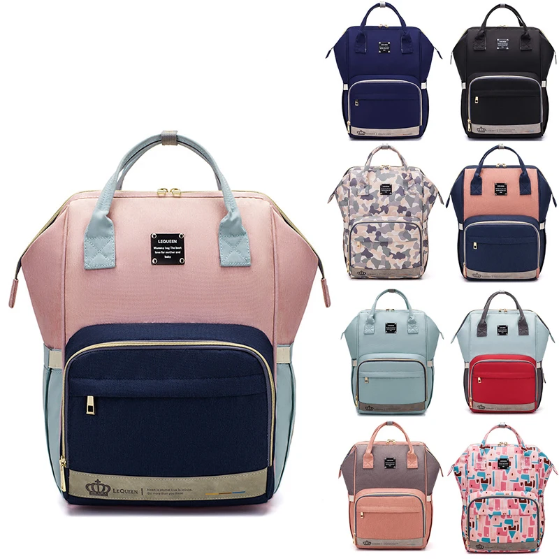 Рюкзак для мам LEQUEEN модная брендовая вместительная детская дорожная сумка