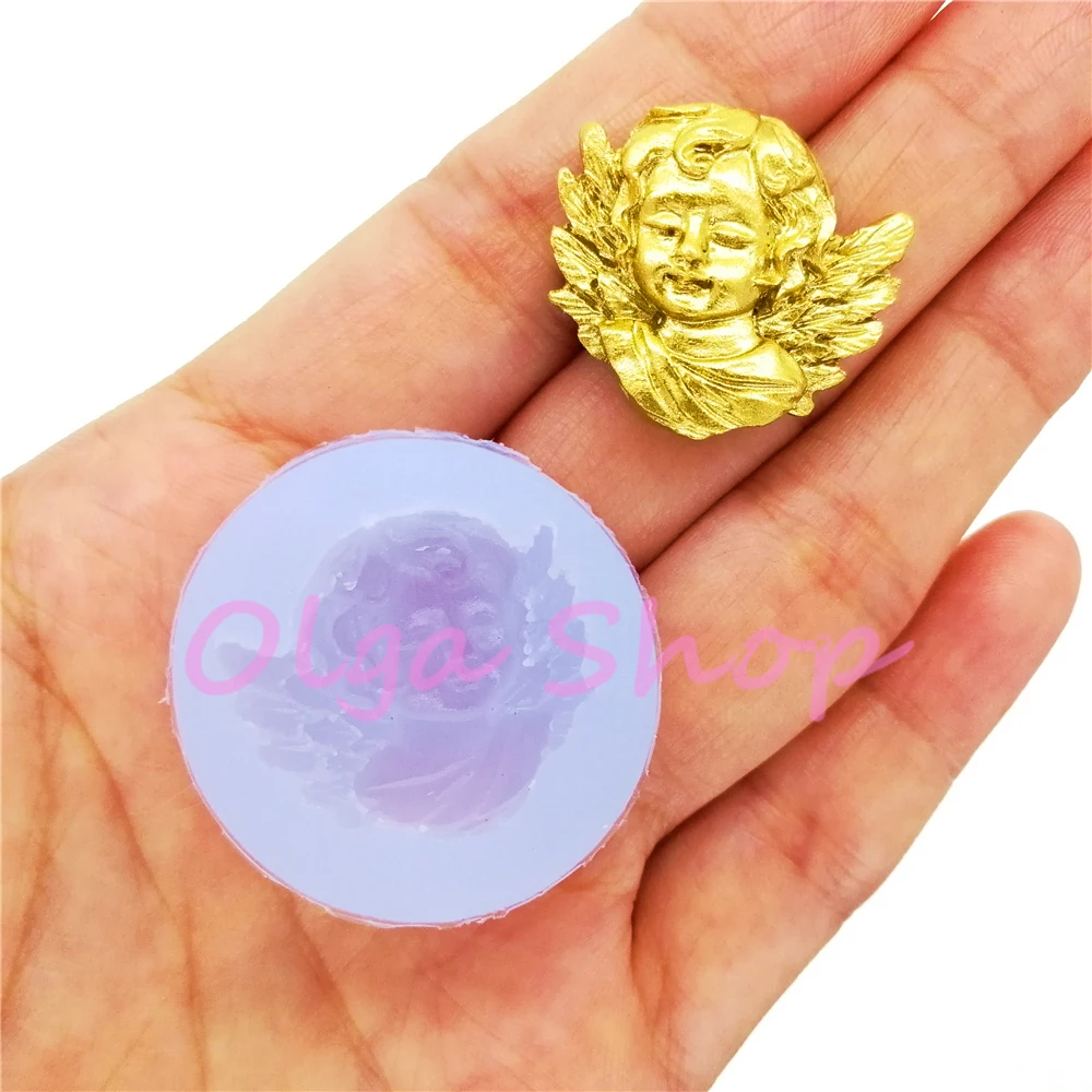 Силиконовая форма для мастики RYL026 с изображением ангела камеи украшение торта