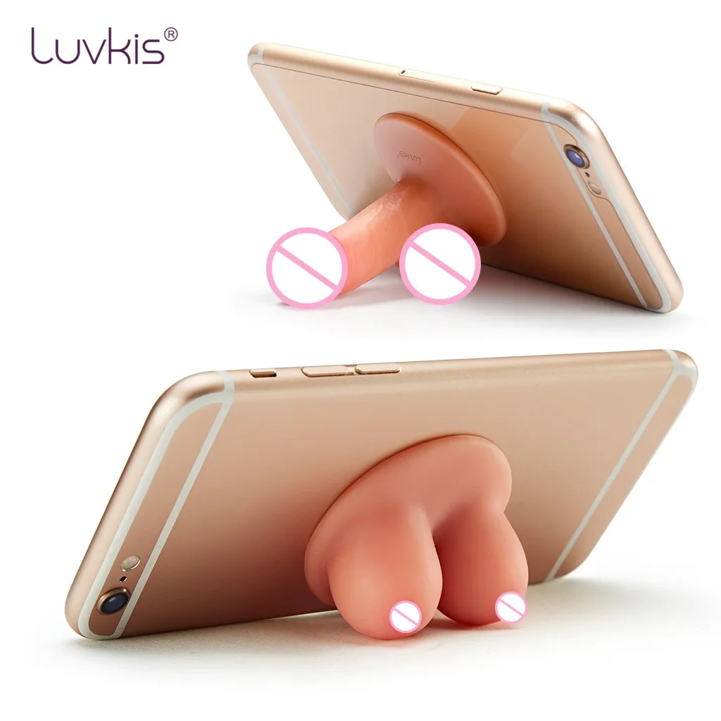 Luvkis мини держатель для телефона милый фаллоимитатор Мобильная подставка грудь