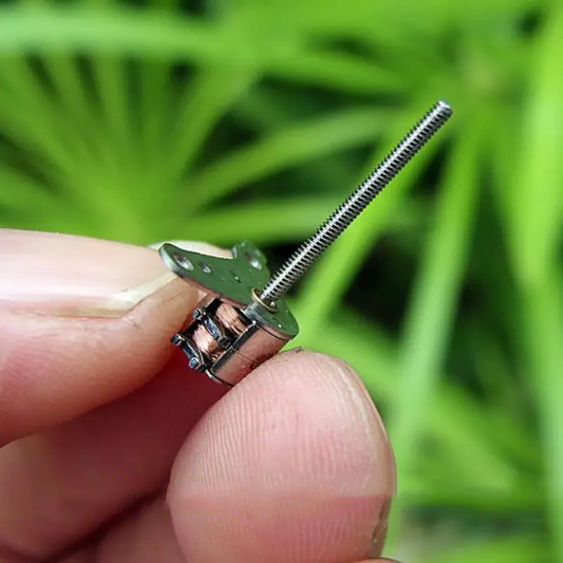 Миниатюрный шаговый двигатель Nidec 6 мм 2 фазный 4 проводной с длинным линейным