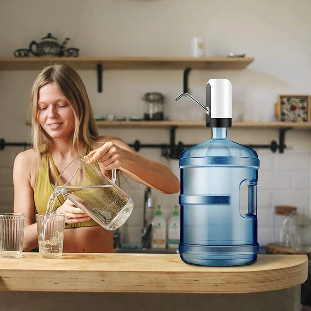 Помпа электрическая SimpleShop для бутылей с водой беспроводная функция АКВАСТОП H-RP14