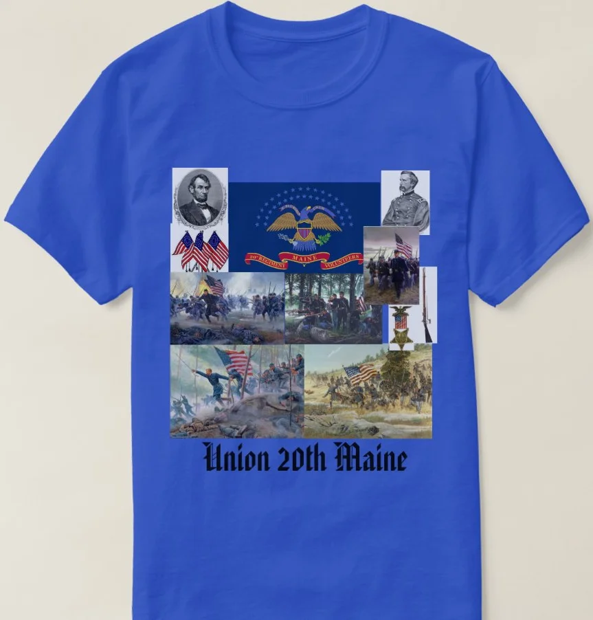 

Unique Design 20th Maine Volunteer Infantry Regiment T-Shirt. Summer Cotton Short Sleeve O-Neck Mens T Shirt New S-3XL
