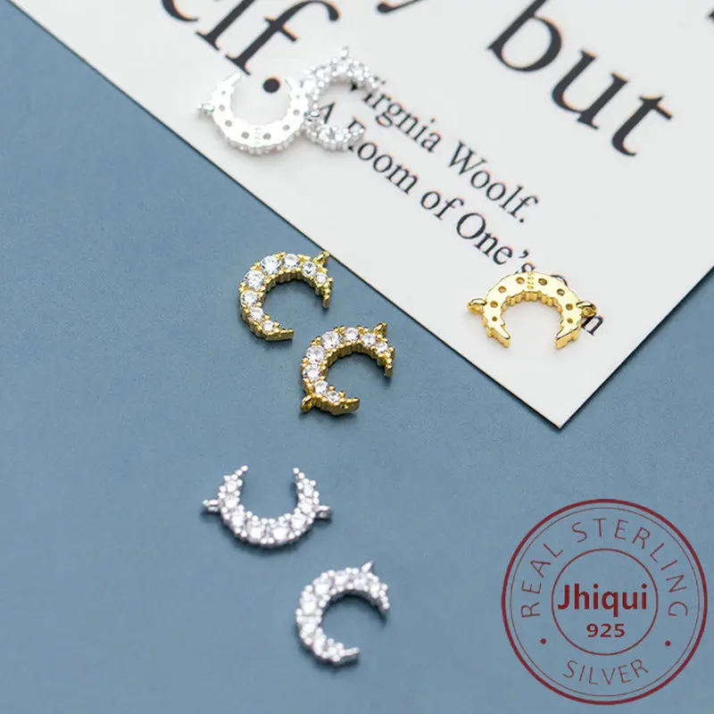 

8,5*10,5 мм 925 пробы подвеска в форме Луны из серебра и циркония для изготовления ювелирных изделий своими руками