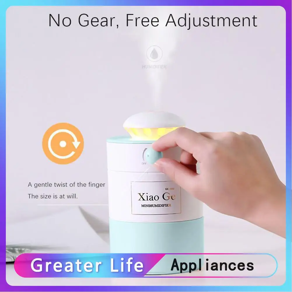 

Adjustable 500mL USB Air Humidifier Aroma Diffuser Night Light (Sky Blue)