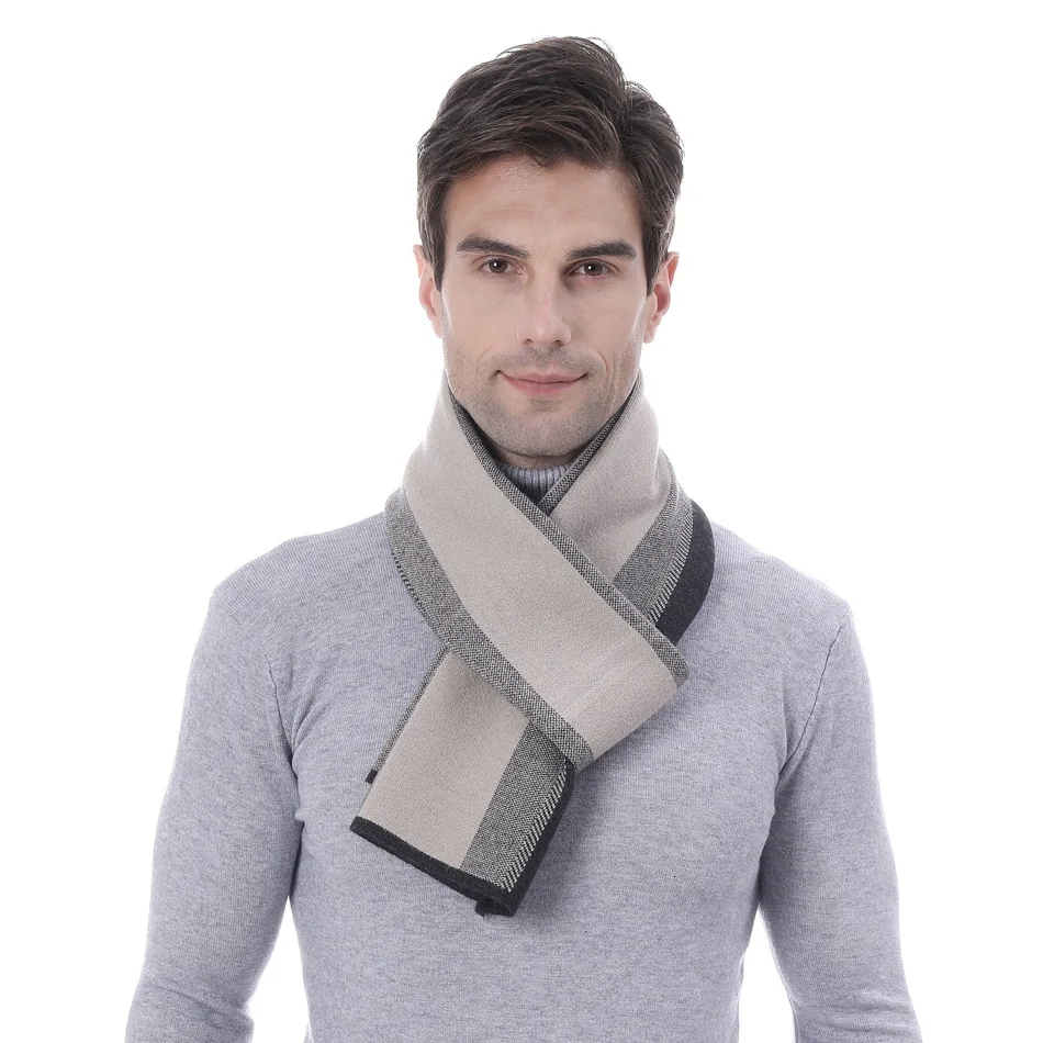 Shoppe жаккардового переплетения Вязание человек шарф Бизнес дел Для досуга в