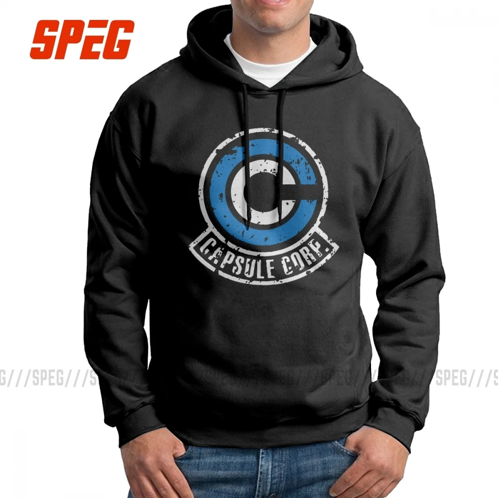Для мужчин Толстовка чехол Capsule corp игрушечные фигурки из игры Dragon Ball DBZ(“крутые Dynocaps аниме тренажерный зал натуральный хлопок стиль с декоративной молнией толстовки»(«хейтеры»), футболка с капюшоном