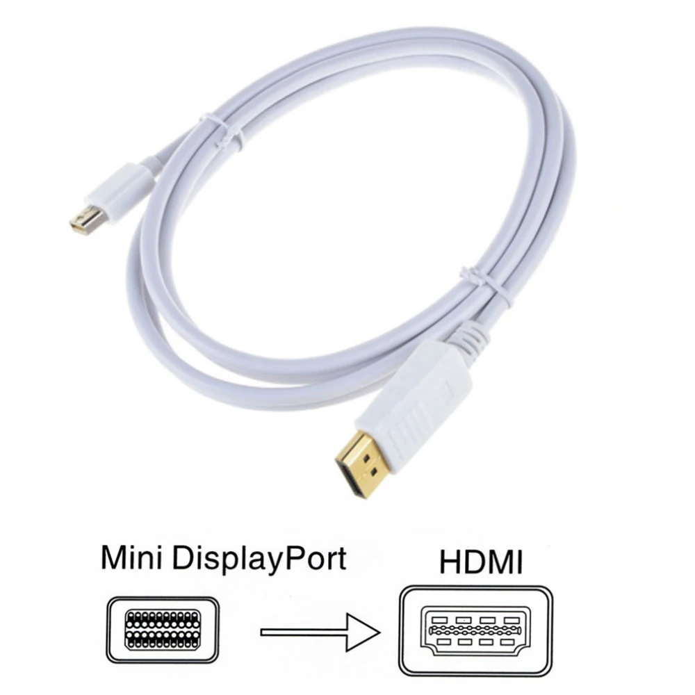 Адаптер переходник Besegad 1 8 м 1080P Thunderbolt Mini Displayport DP папа HDMI совместимый кабель