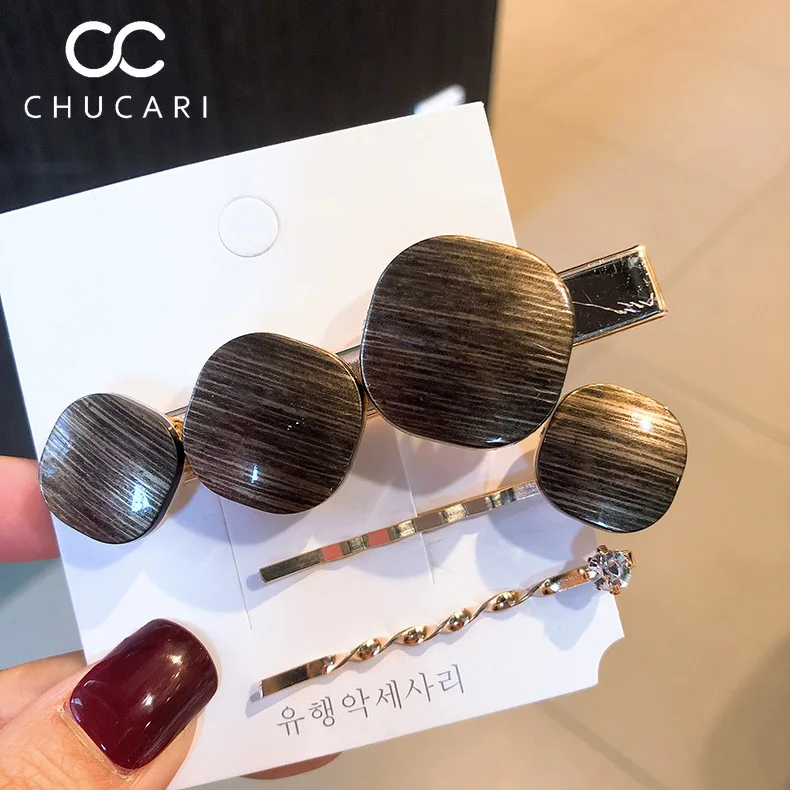 FGHGF Новинка 3 шт./компл. металлическая заколка для волос с красным жемчугом