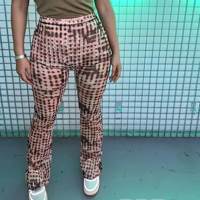 Европейские американские звезды Y2K розовые Сетчатые эластичные ягодицы