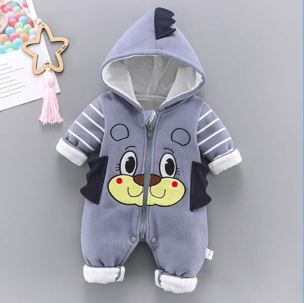 

Baby boys girls rompers winter newborn toddler cute thick jumpsuits for bebe boy infant warm overalls clothing 2020 new outfits
