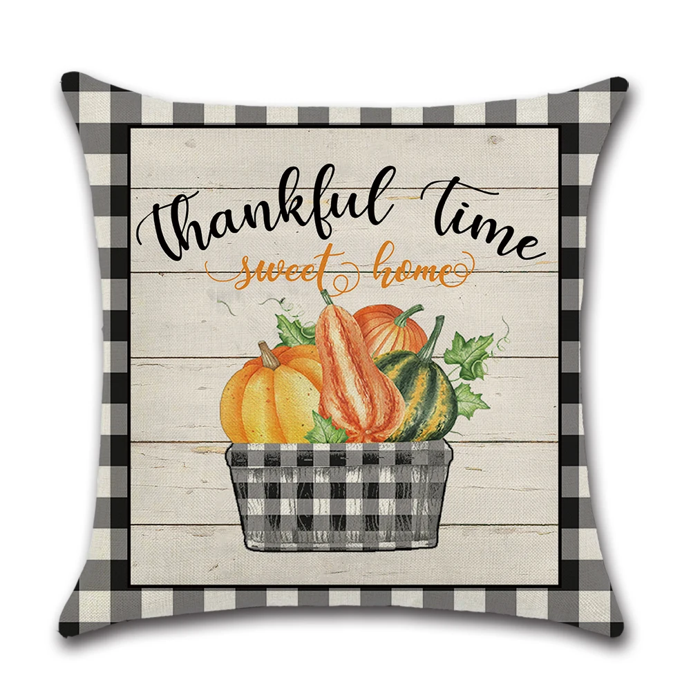 День благодарения Тыква грузовик Урожай Декор Наволочка для дивана Привет осень