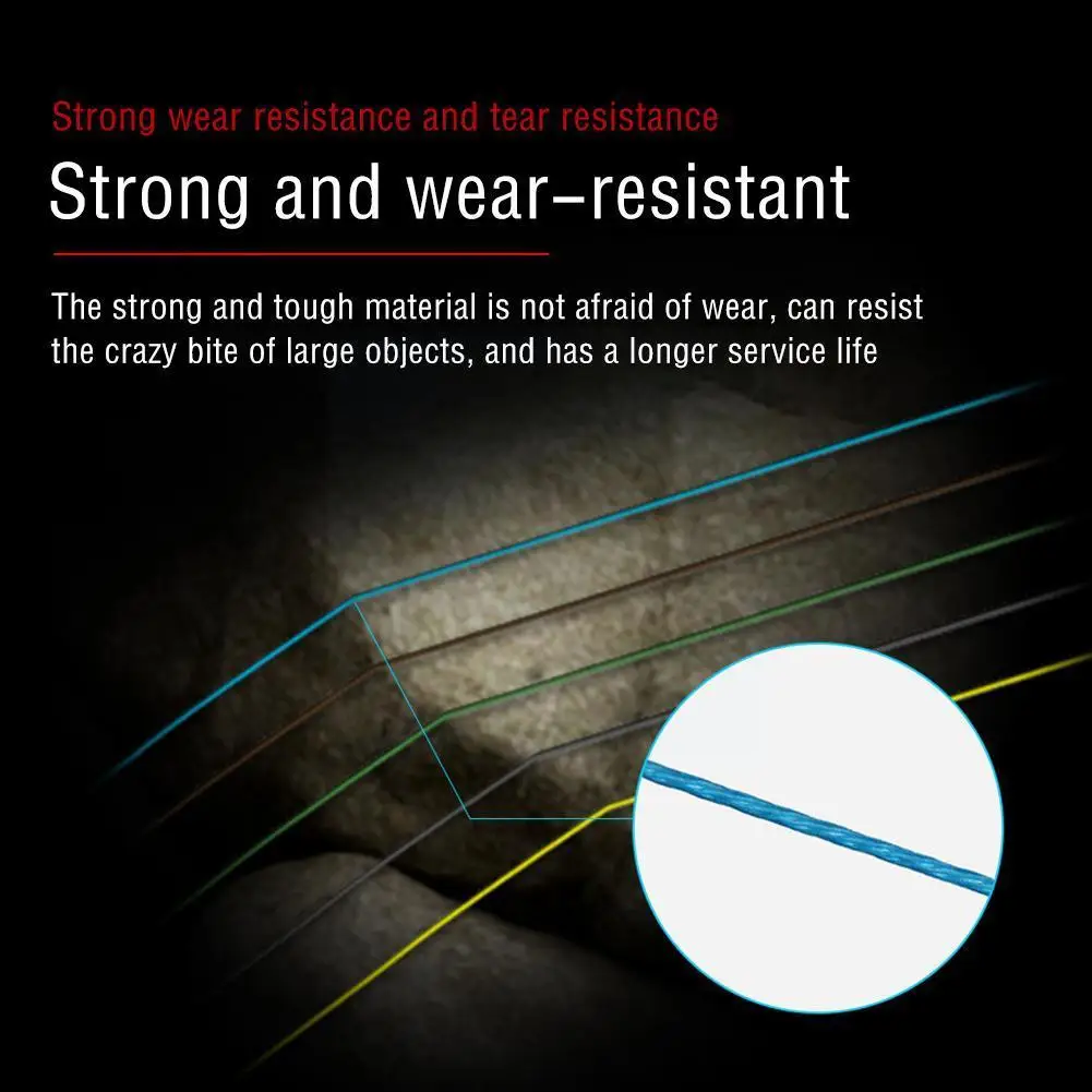 300m 9 Strands Weaves Braided 500M/547YD Fishing Line Fishing Thread Braided Fishing Super Accessories PE Strong 15LB-70LB D0U1
