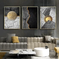 gold black wood abstract texture sofa background wall decorative canvas painting creative poster living room dining room decor