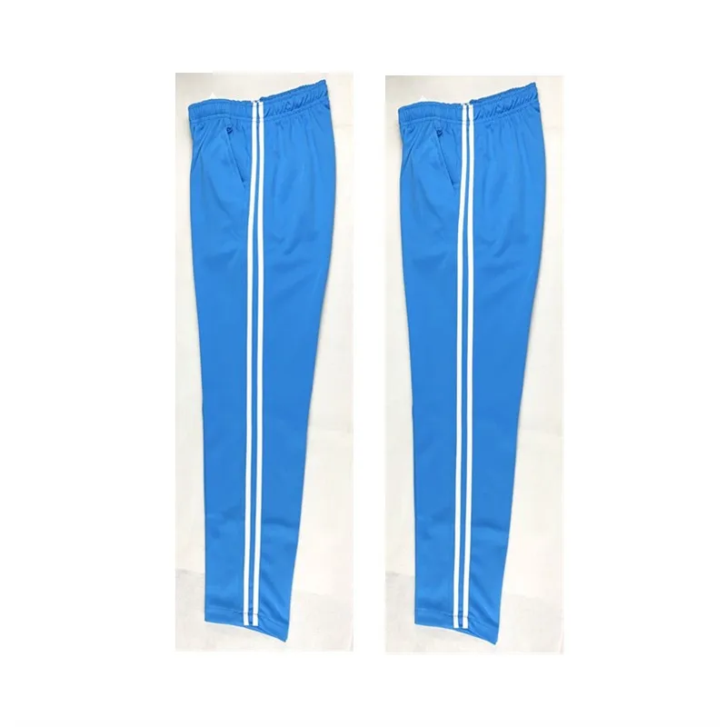 

Summer Men Casual Sweatpants Men Jogger Basic Trousers Tracksuit Stripe Slim Thin Breathable Sportswear Sky blue Track Pants