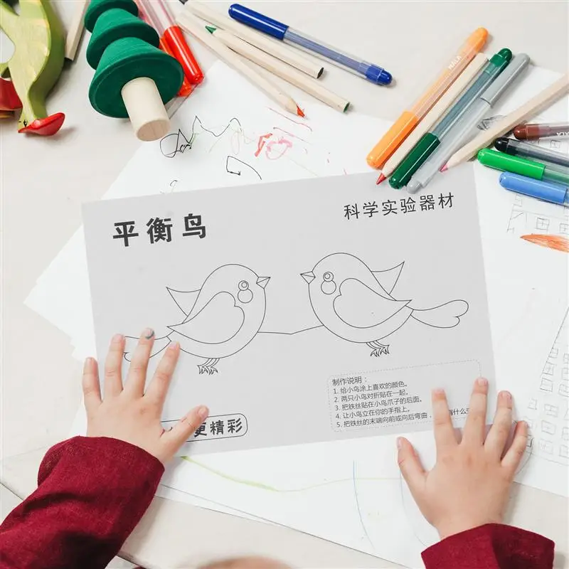 

2 Boxes DIY Paper Balance Birds Science Mechanics Experiment Material Supplies