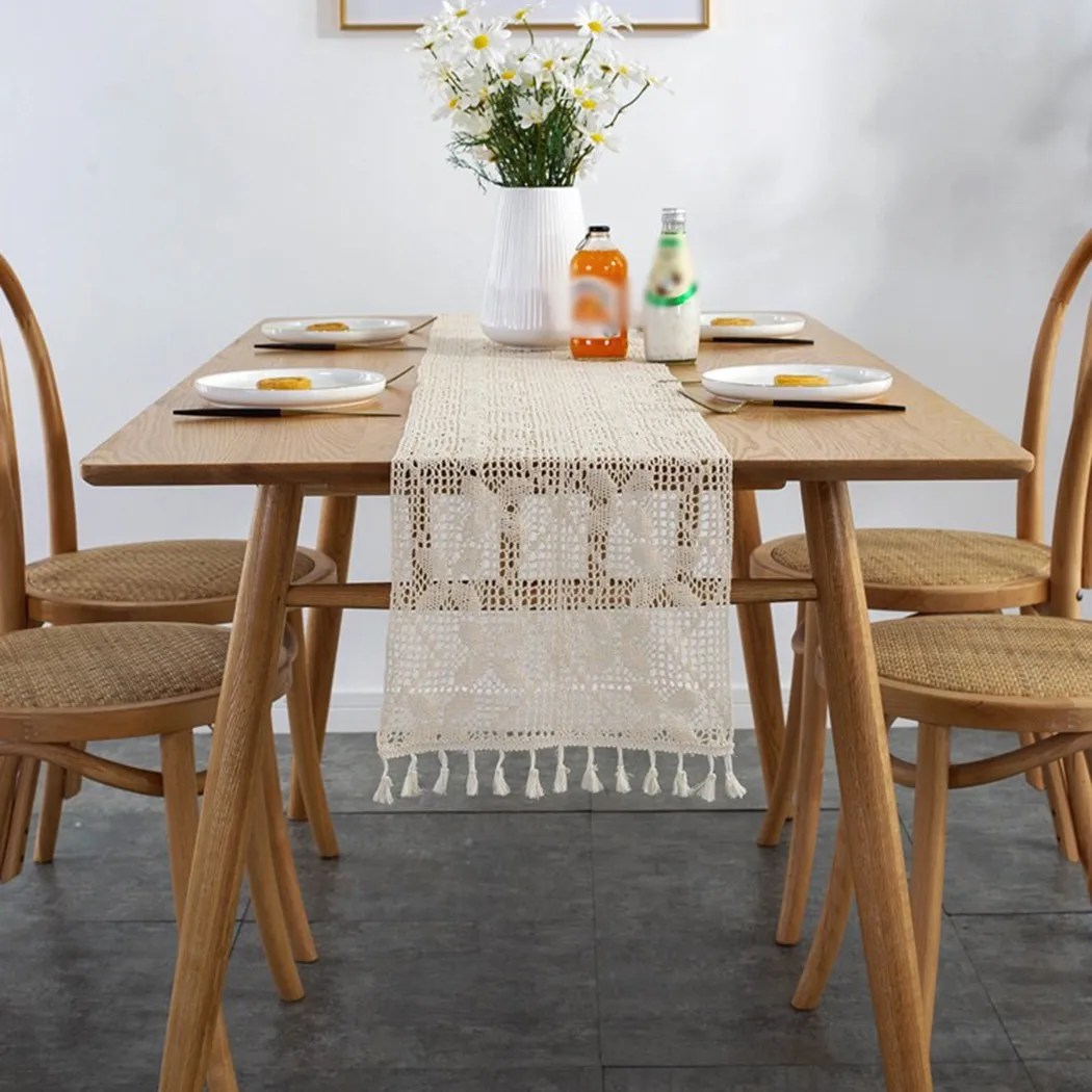 

Soft Table Runner Tablecloth Tea Table Vintage Bed Runners Crochet Dinner