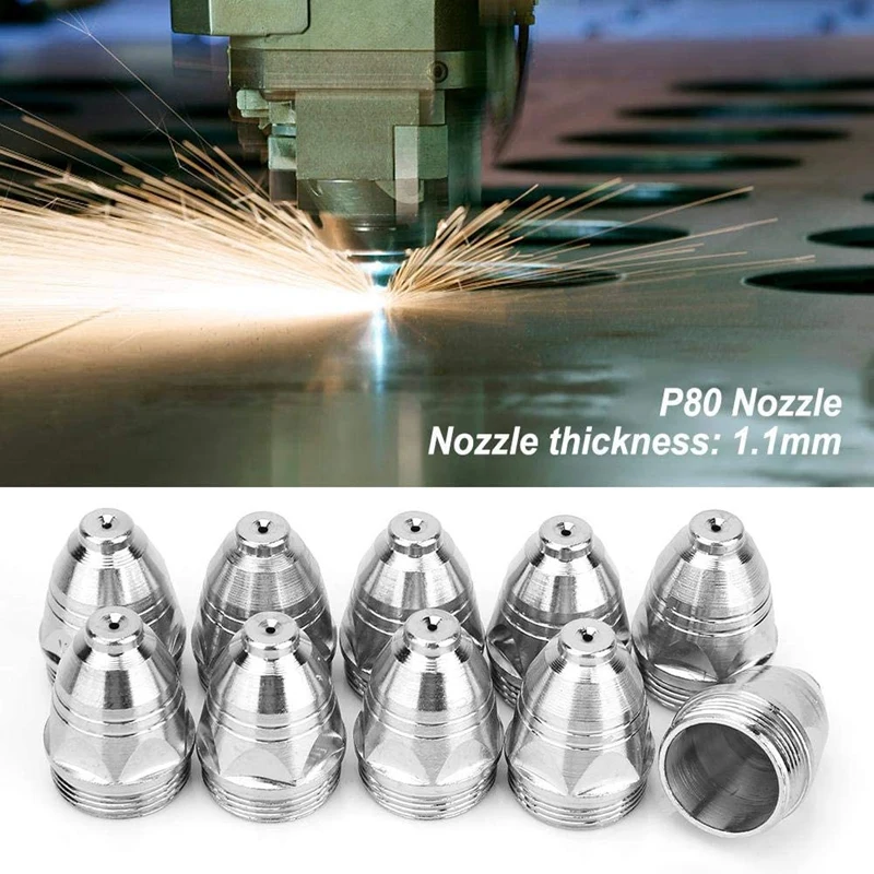 

25Pcs Cut80 Lg80 80A Plasma Cutter P80 Cutting Machine Consumable or Accessories Shield Porcelain Cup Electrode Tip