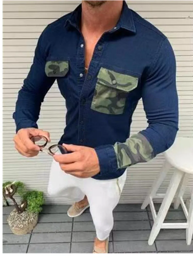 Мужской светильник синие Зимние джинсовые куртки верхняя одежда теплые пальто