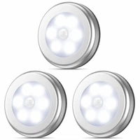 6 led round led wall stairs night lamp pir motion sensor induction closet light for under cabinet bedroom kitchen
