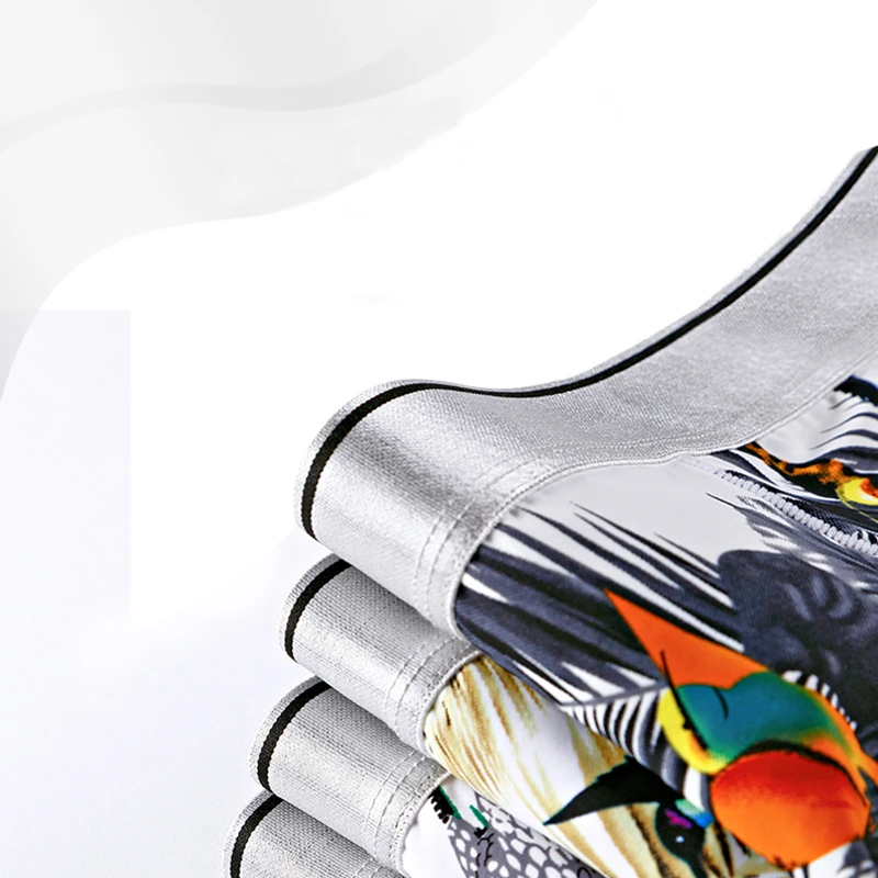 Мужские трусы-боксеры 4 шт./лот бесшовные очень мягкие пикантные из вискозы с