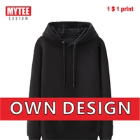 mytee sweatshirt logo custom embroideryprinting pure cotton company brand logo mens and womens hoodies wholesale