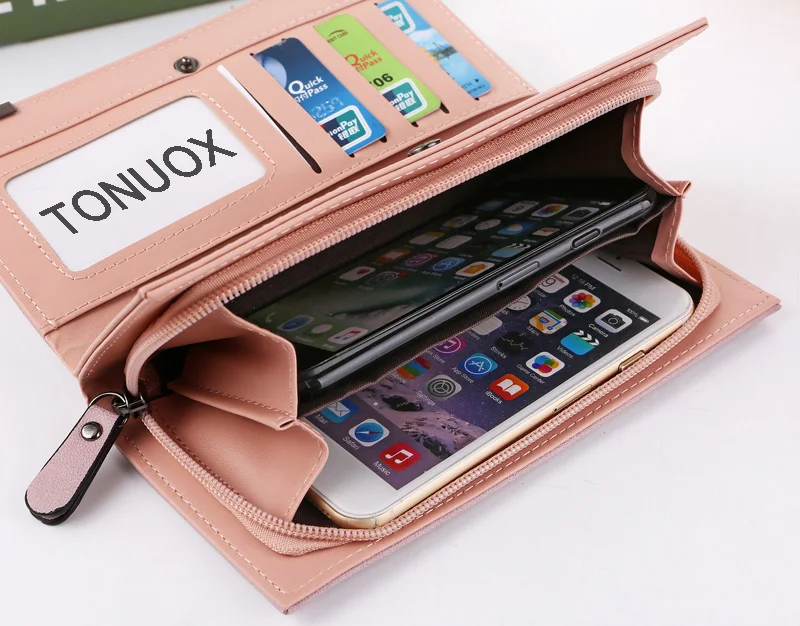 

Women Wallets Fashion Lady Wristlet Handbags Long Money Bag Zipper Coin Purse Cards ID Holder Clutch Woman Wallet Burse Notecase