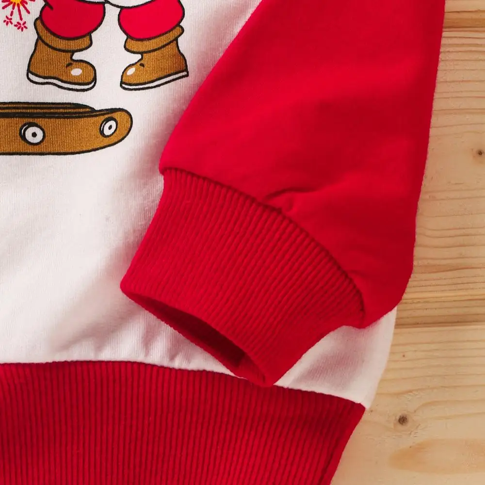 

New Xmas Girls Sweatshirt Full Sleeve O-neck Christmas Sweater Kids Clothes Boy Tops For Girls Kids Costume