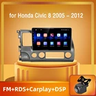 Автомагнитола PEERCE на Android 10 для Honda Civic 8 2005-2012, мультимедийный видеоплеер с GPS-навигацией, 2 Din, 4G, Wi-Fi, аудио, DVD