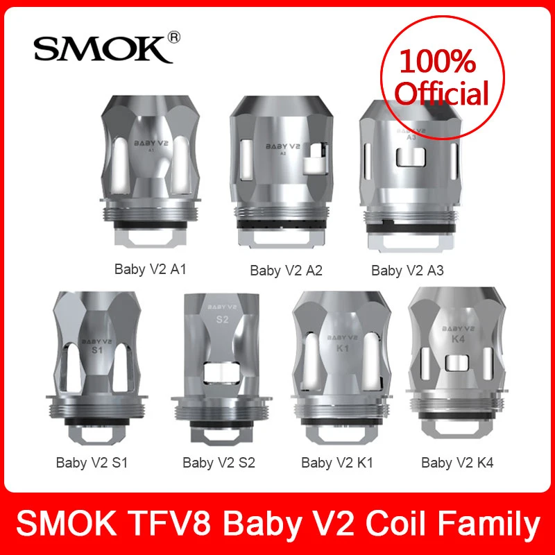 

Original SMOK TFV8 Baby V2 Coils--A1/A2/A3/S1/S2/K1/K4 Replacement Coils For TFV8 Baby V2 Tank/ TFV-Mini V2 tank E-cigarette