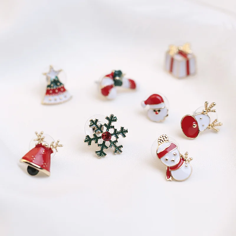 2019 новые рождественские серьги Санта Клауса снеговик модный декоративный