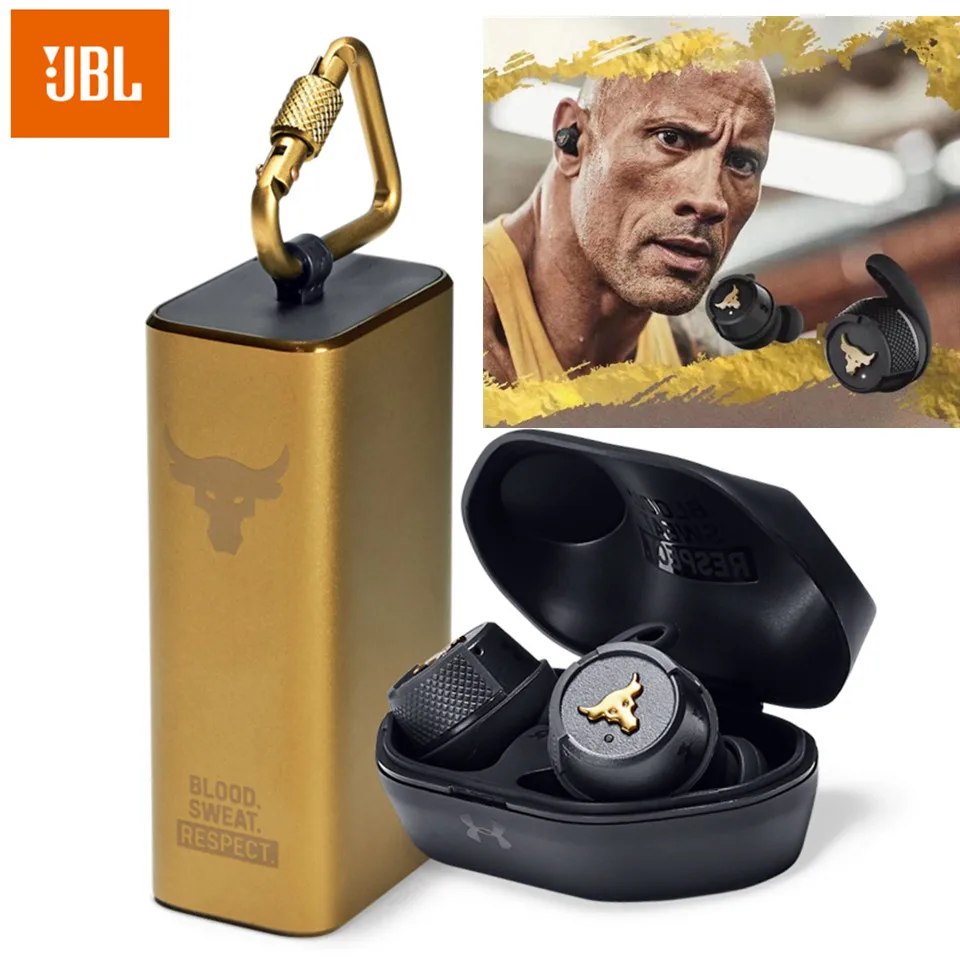 구매 100% 오리지널 JBL UNDER Armor Project Rock EDITION UA 진정한 무선 플래시 이어 버드 스포츠 이어 버드 방수 이어폰 핸즈프리