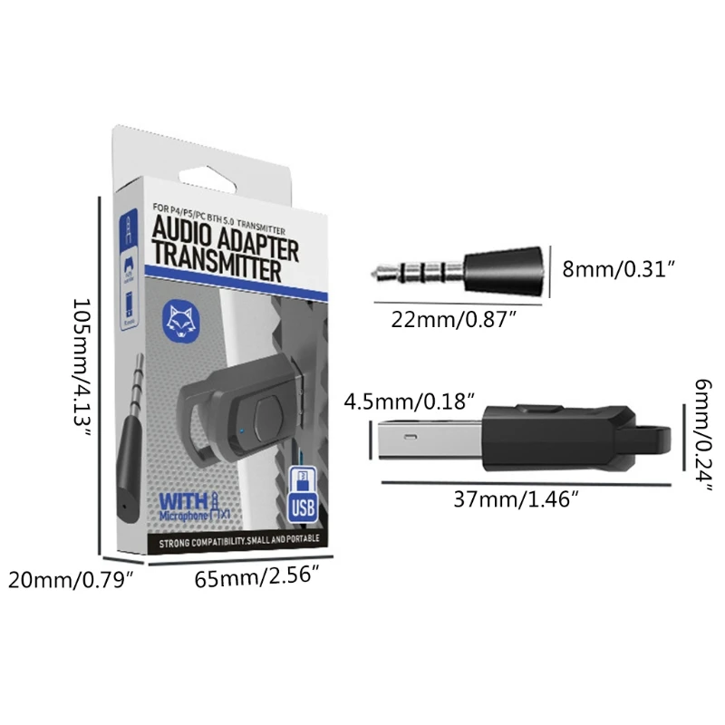 Беспроводной приемник для PS5 PS4 адаптер передатчик PC Bluetooth-совместимый - купить по