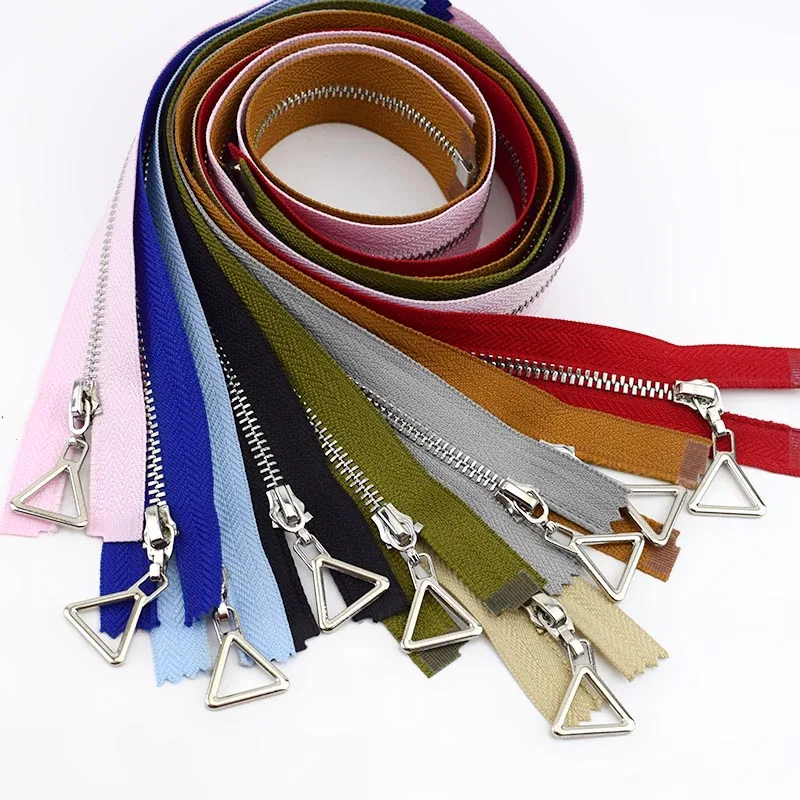 

2/5pcs 15-70cm Meetee 3# Metal Zippers Auto Lock Closed&open Zip Silver Teeth for Bags Purse Shoes Clothing Sewing Accessories