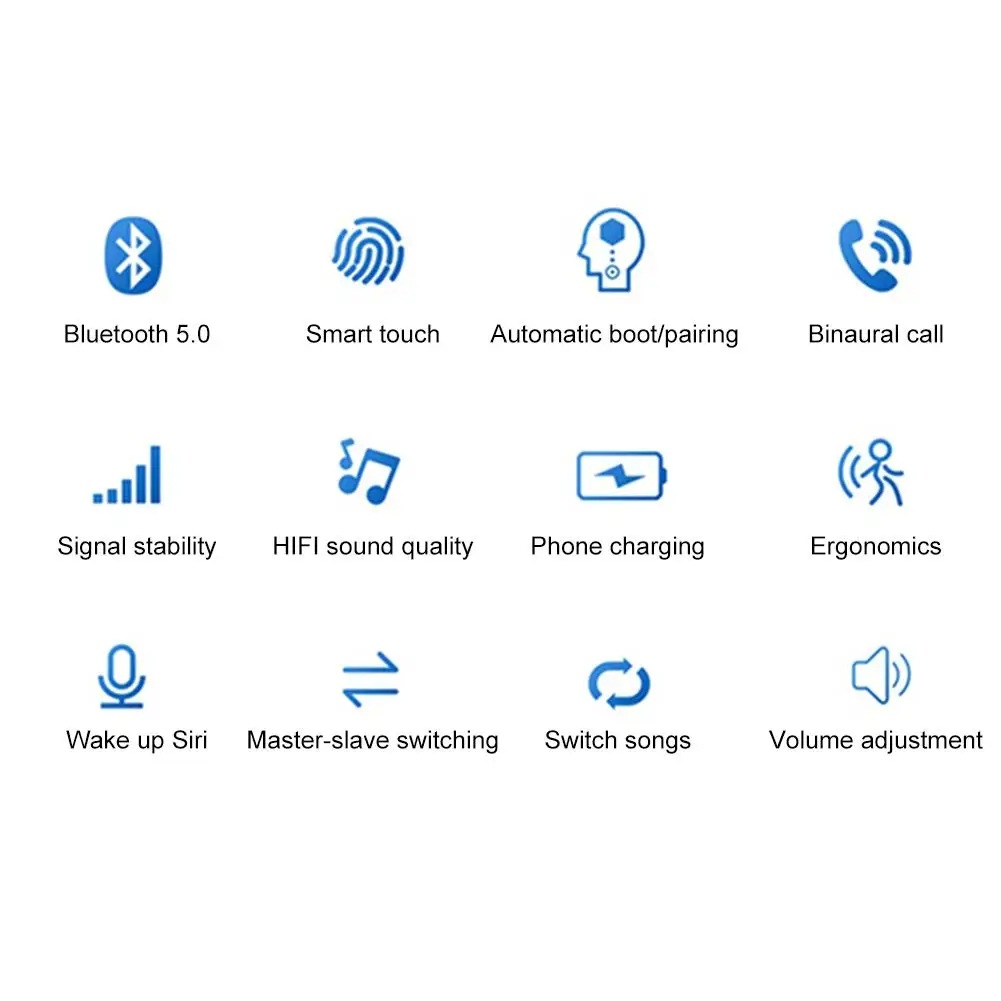 A2 TWS беспроводные наушники Bluetooth 5 0 8D стерео сенсорный переключатель с 2600 мАч