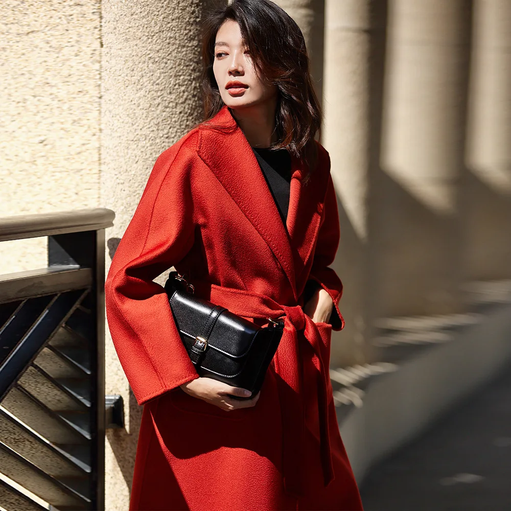 Зимние женские пальто 2019 новое классическое Ретро двухстороннее кашемировое с