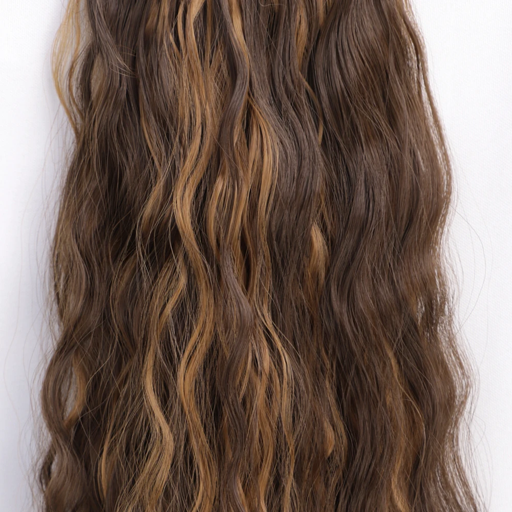 Длинный кукурузный хвост 22 дюйма волнистый Омбре/чистый синтетический конский