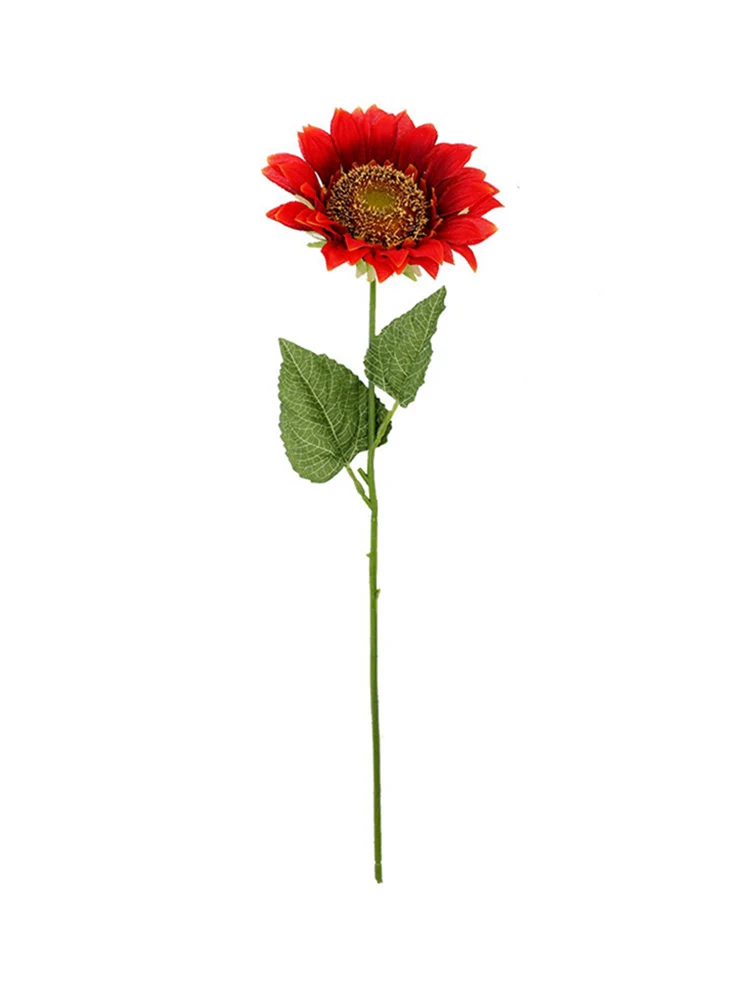 

1 Pcs Artificial Sunflower Simulation Leaf Sun Flower Gerbera Daisy Living Room Party Decoration Flower Prop Christmas