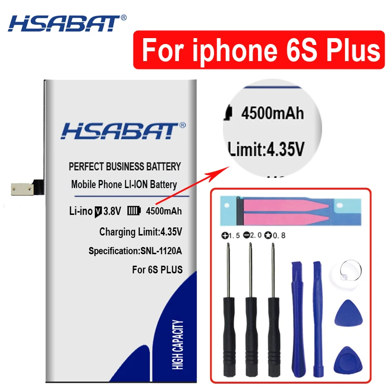 Аккумулятор HSABAT 100% 4500 мАч для iPhone 6 Plus 6S Сменный аккумулятор 5 дюйма инструменты и