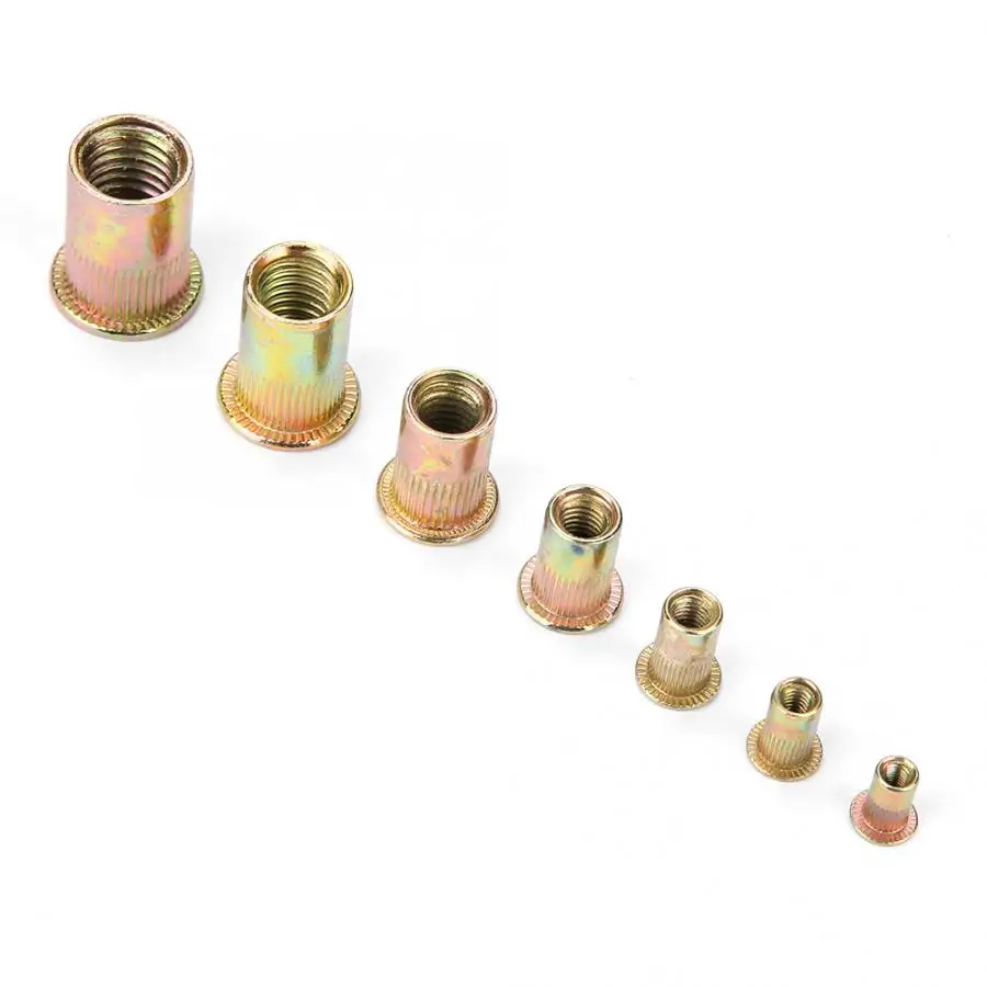 150 шт./компл. M3/M4/M5/M6/M8/M10/M12 плоская головка из углеродистой стали Резьбовая глухая