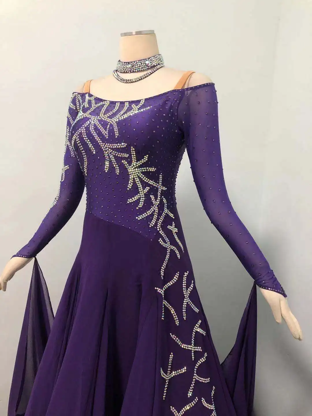 Бального танца Конкурс платье для танцев женские 2021 новый дизайн высокое