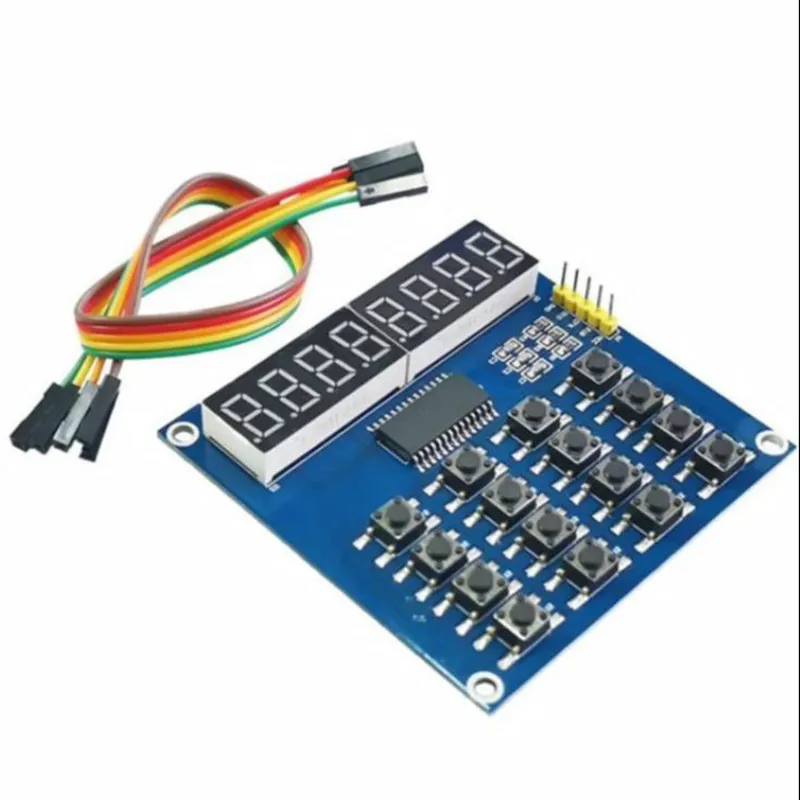 

Newest TM1638 Module Key Display With Cables For AVR Arduino New 8-Bit Digital LED Tube 8-Bit Modules