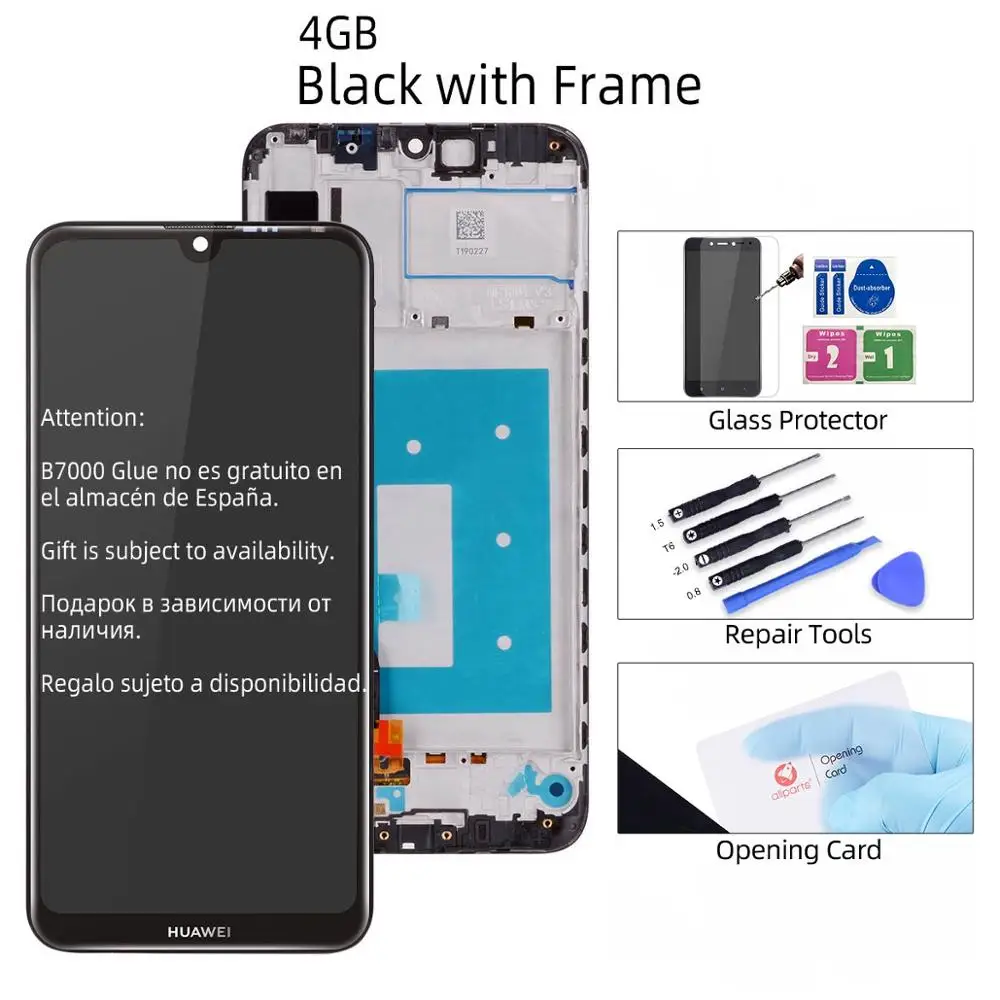 Дисплей для huawei Enjoy 9, сенсорный ЖК-экран с рамкой для huawei Y7 Pro для Y7 Prime, сменный ЖК-DUB-LX1 - Цвет: 4G Black with Frame