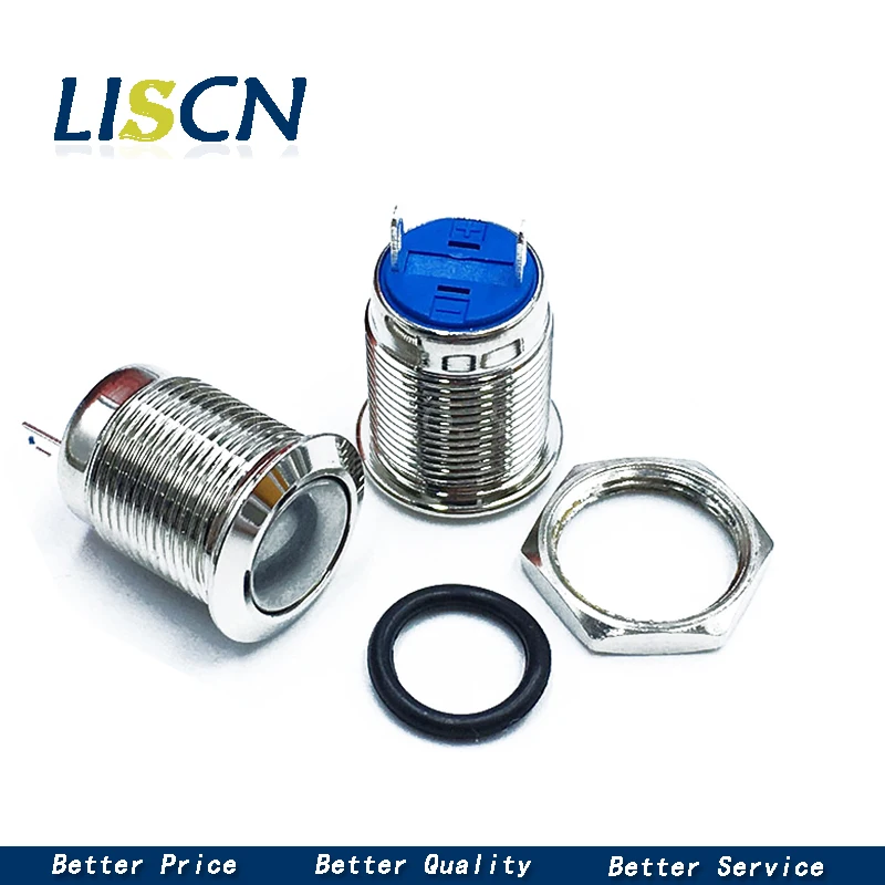 Металлическая кнопка переключателя маленький круглый переключатель питания с