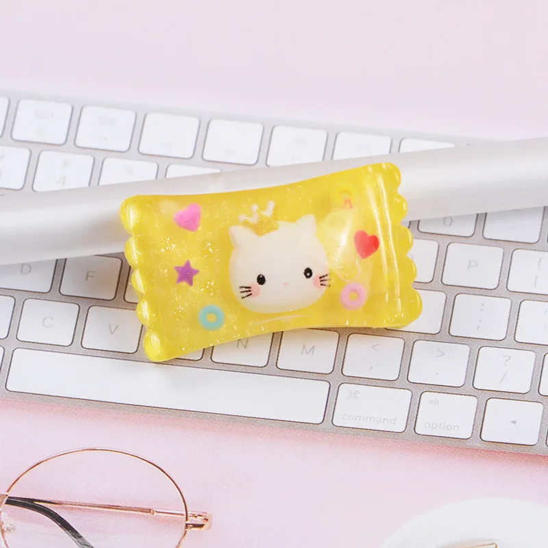 Happy monkey 10 шт. Kawaii Slime Подвески Смола милые животные конфеты добавки аксессуары DIY Набор для пушистой прозрачной хрустящей слизи глины