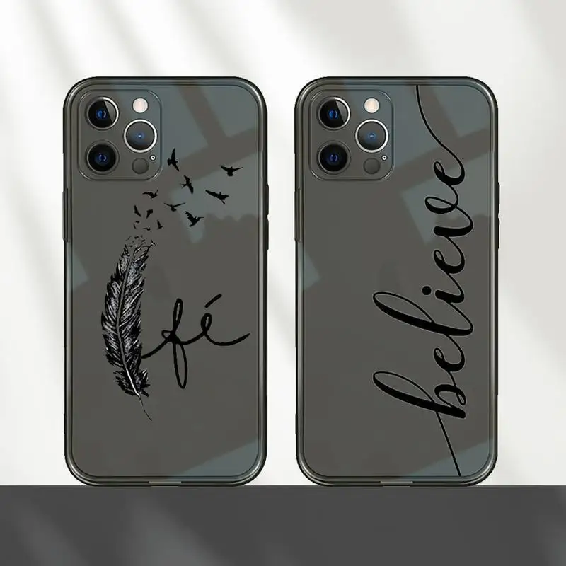 

Portuguese Words rose Phone Case Transparent for iPhone 7 8 11 12 se 2020 mini pro X XS XR MAX Plus