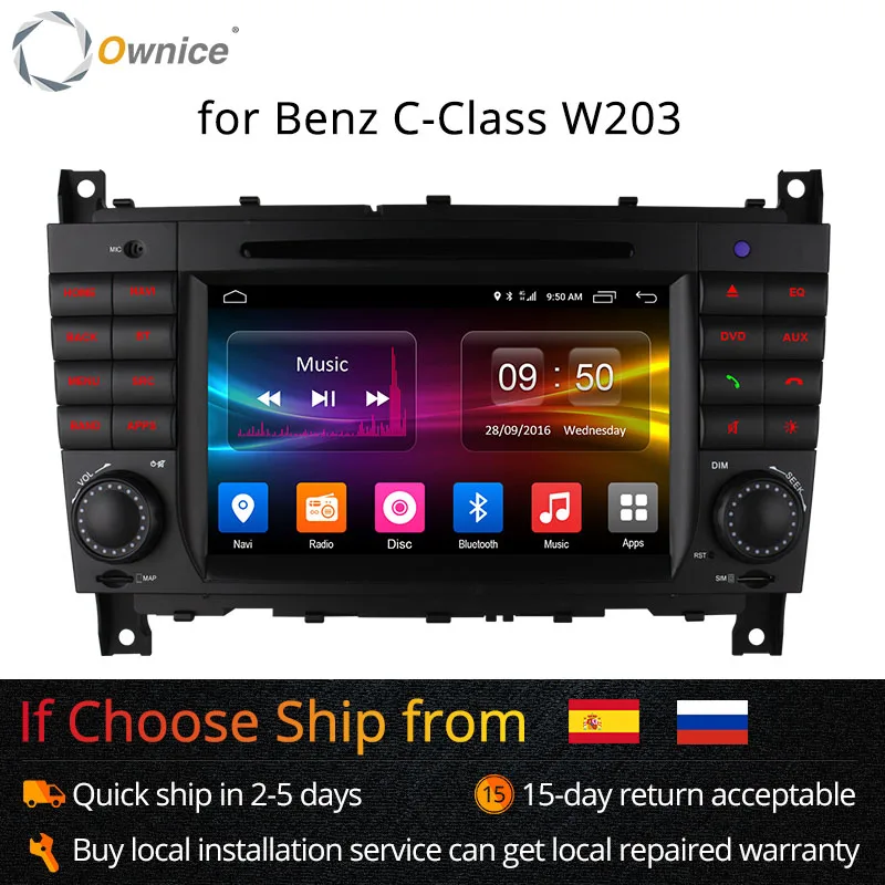 Автомобильный DVD для Mercedes C Class W203 2004 2007 c200 C230 C240 C320 C350 CLK W209 2005 GPS 4G SIM LTE Android 6 0 Octa 8