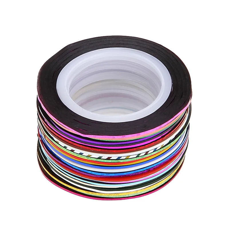 

Sexy DIY Holo Laser Nail Art Stickers Stripe Line Nail Strip Tape Foil Decor (One Set) Nail Art Decorations Drawing Tools